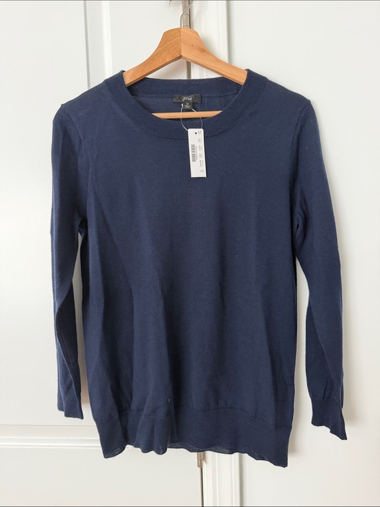 J. Crew Sweaters - NWT J.Crew 100% Merino Wool Navy Blue Sweater Women’s Medium